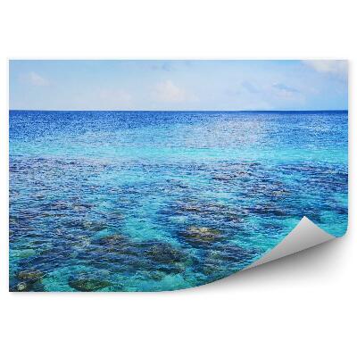 Papier peint Vue de dessus du récif de mer Horizon