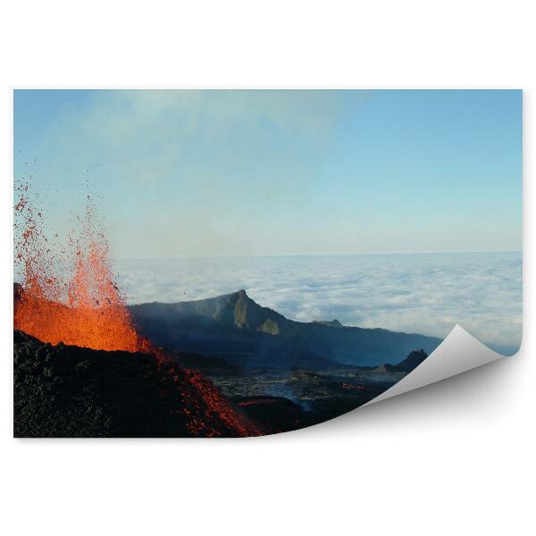 Papier peint Volcan Tungurahua Brouillard Ciel Fumée Ciel Lave