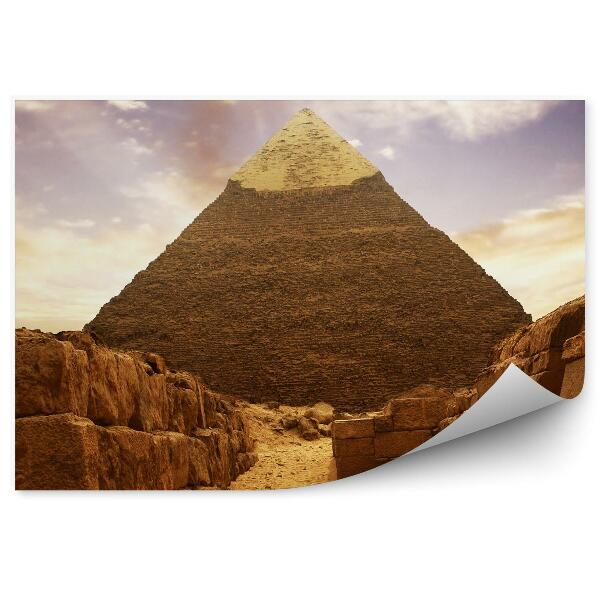 Papier peint Égypte pyramide pierres perspective