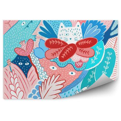 Tapisserie murale Chaton caché dans la jungle