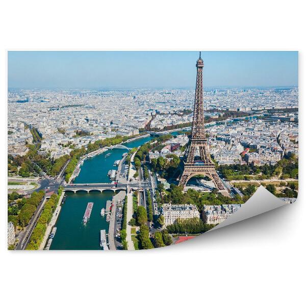 Papier peint Tour Eiffel Vue de l'oiseau Paris