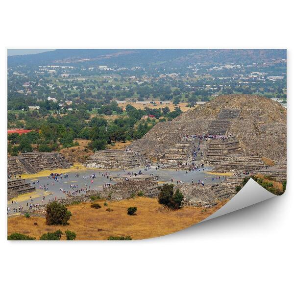 Papier peint Pyramides mexicaines touristes paysage