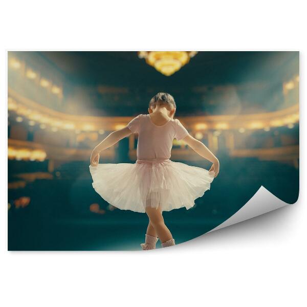 Papier peint Scène de petite fille ballerine danseuse