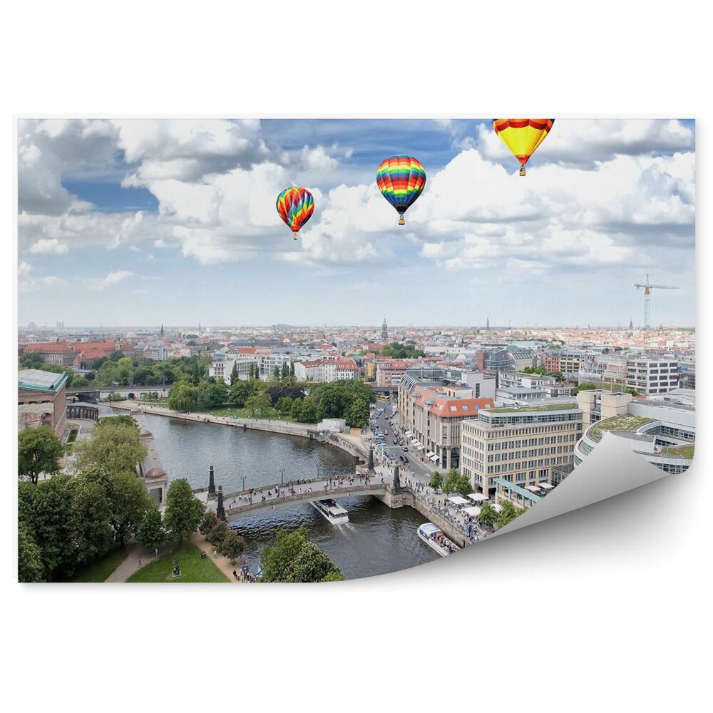 Papier peint Vue d'oiseau Berlin Ciel Nuages Ballons