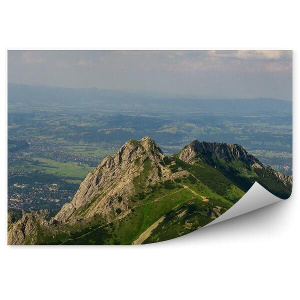 Papier peint Giewont Conifères Nuages Ciel Tatras Maisons