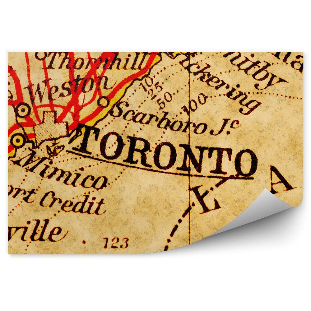 Papier peint Ancienne carte de toronto
