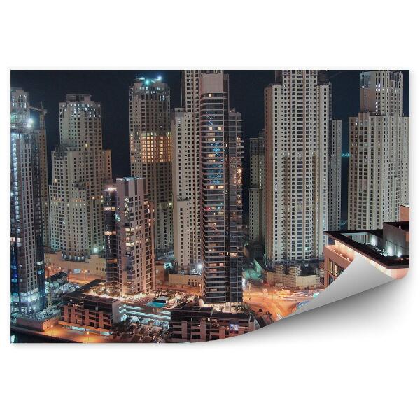 Papier peint Nuit dubai bay buildings city