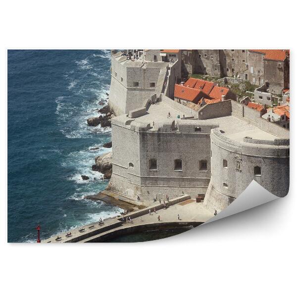 Papier peint Dubrovnik Old Town Seawall Croatia St. John's Fort Shipwrecks