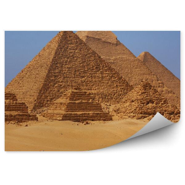 Papier peint Egypte pyramides architecture chameaux