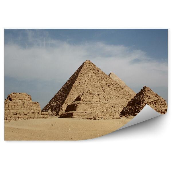 Papier peint Pyramides de gizeh sable