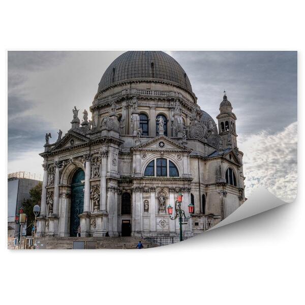 Papier peint Basilique de Santa Maria Della Salute Venise Bâtiments Bateaux Italie