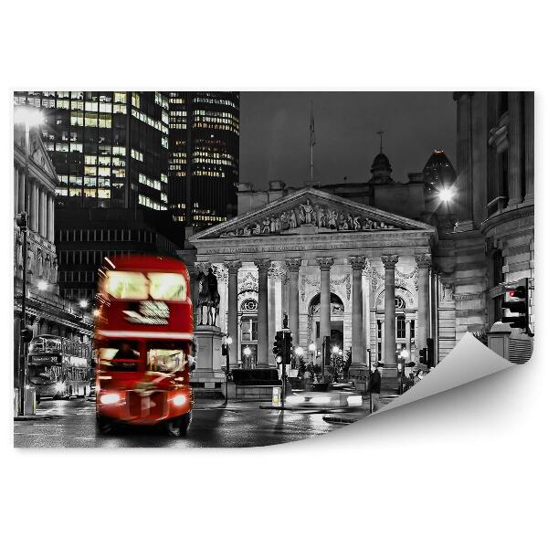 Papier peint Royal Exchange Gratte-ciel Rue Bus rouge Londres