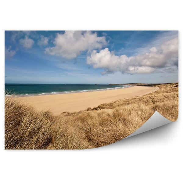 Papier peint Plage De Cornouailles Océan Ciel Nuages