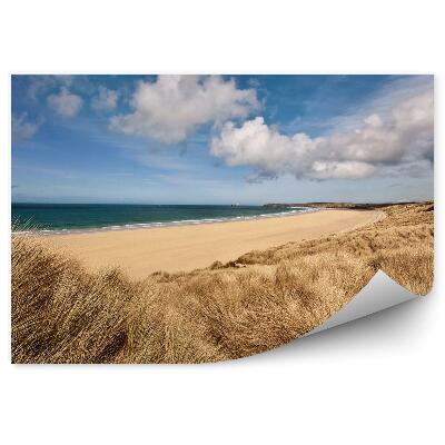 Papier peint Plage De Cornouailles Océan Ciel Nuages