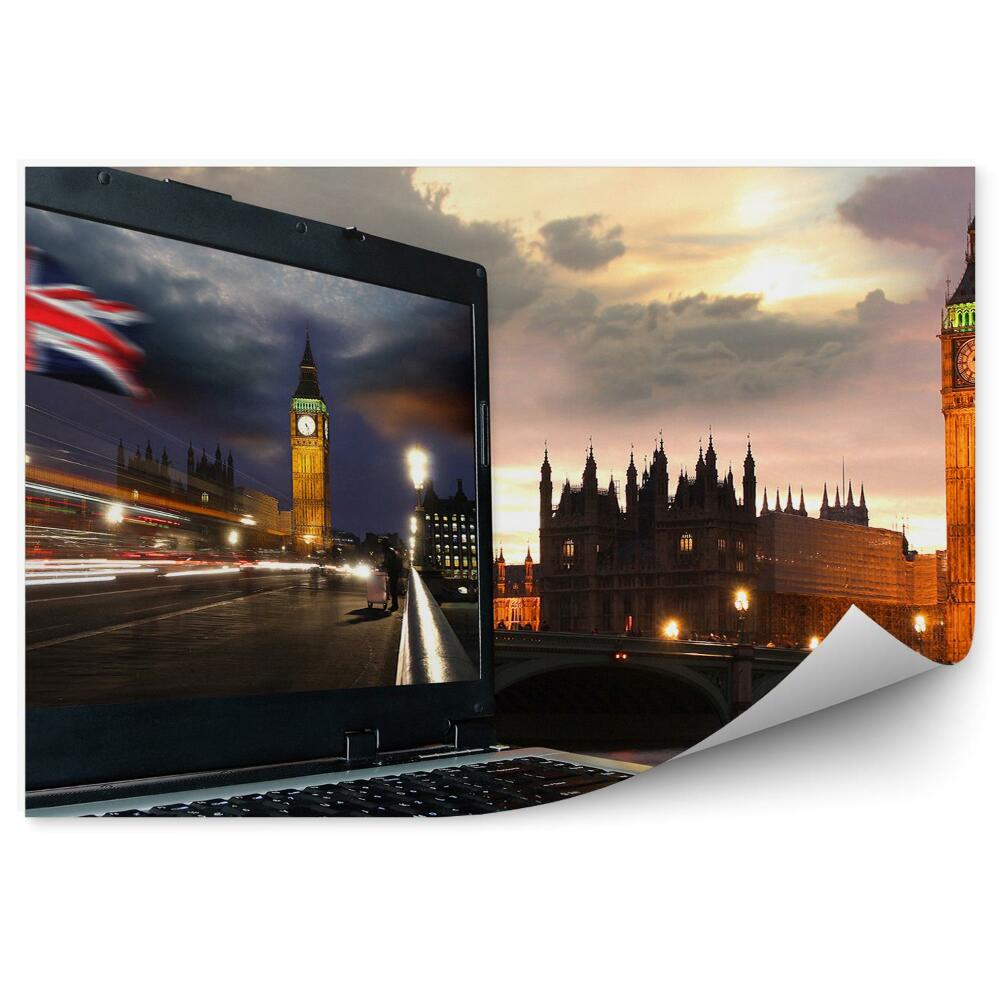 Papier peint Uk london laptop cloud photo sunset