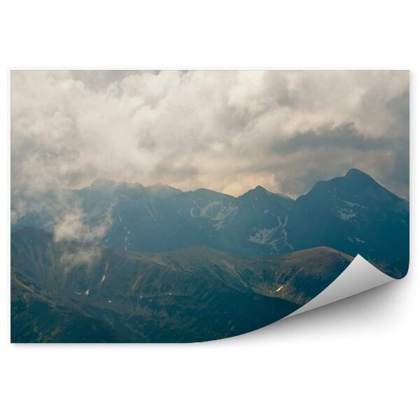 Papier peint Montagnes Vertes Ciel Nuages Tatra