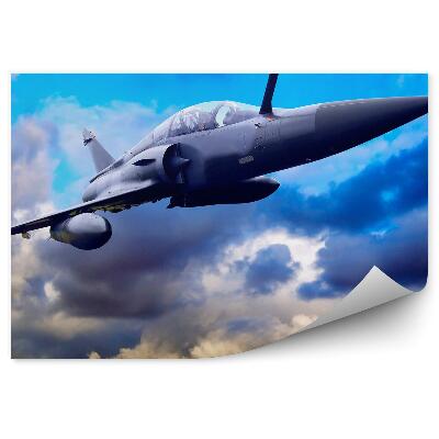 Papier peint Nuages dans le ciel d'un avion militaire