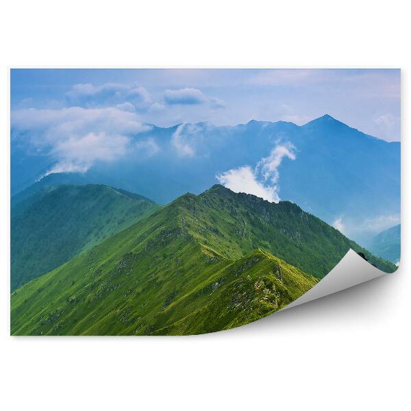 Papier peint Photographe Montagne Vert Nature Ciel Nuages