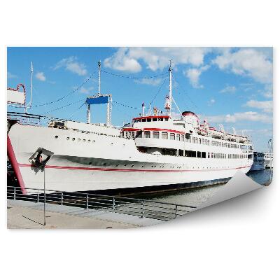 Papier peint Navire blanc port canada eau