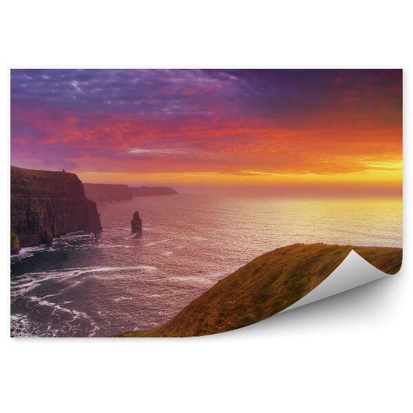 Papier peint Océan Falaise Mohair Coucher De Soleil Irlande Dublin