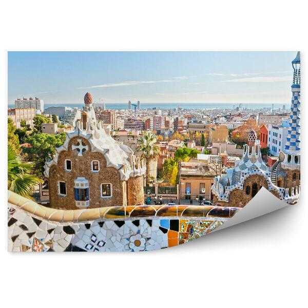 Papier peint Park Guell Barcelone Espagne