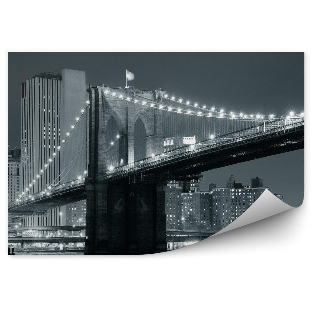 Papier peint Pont usa noir et blanc photo rivière