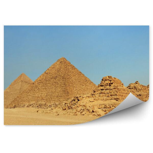 Papier peint Grande pyramide Egypte ruines sable