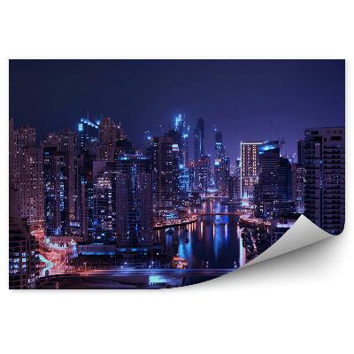 Papier peint Dubaï gratte-ciel ville lumières paysage