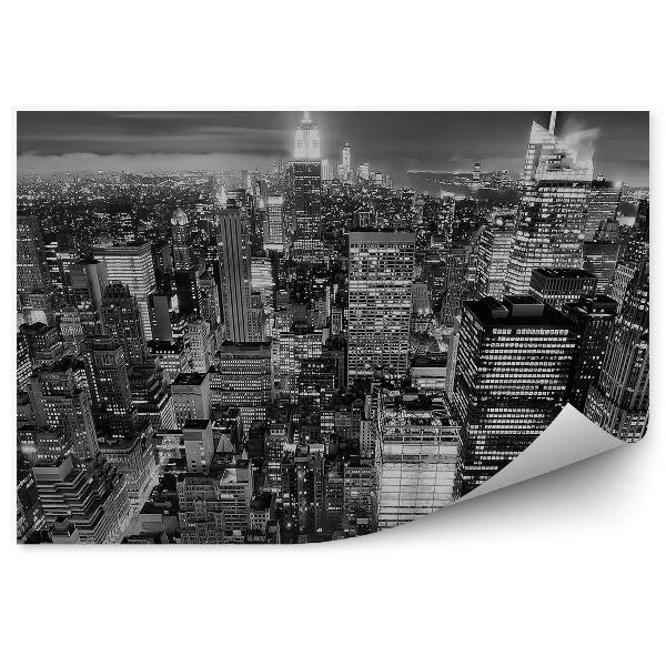 Papier peint Rues de Manhattan en noir et blanc New York