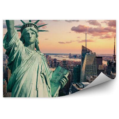 Papier peint Statue de la Liberté vue de la ville de New York