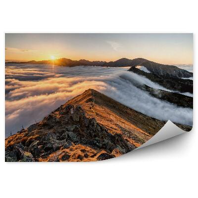 Tapisserie murale Montagnes rouges de Wierchy tatra en Pologne