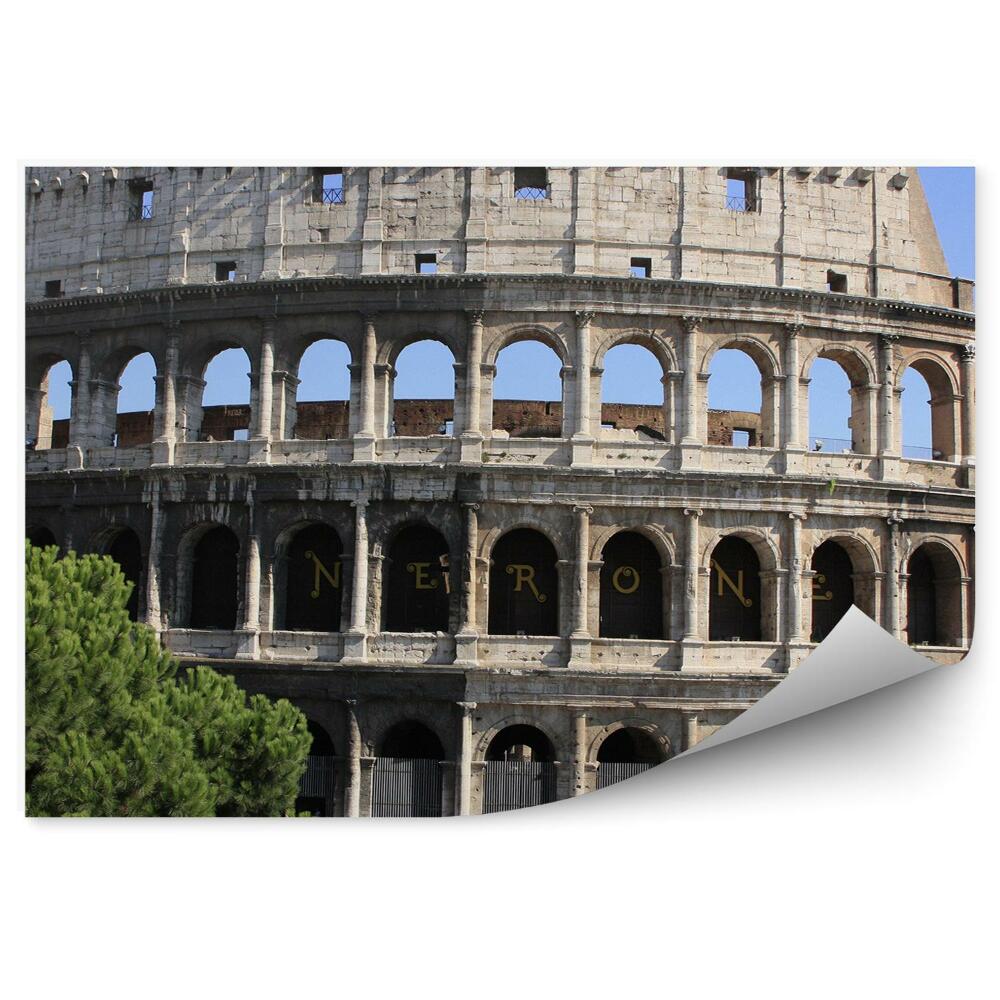 Papier peint Colisée de Rome ciel bleu italie