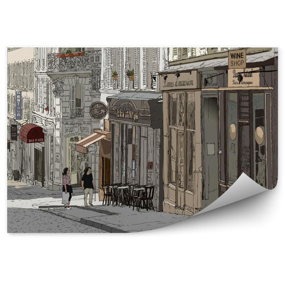 Tapisserie panoramique Rue de Montmartre