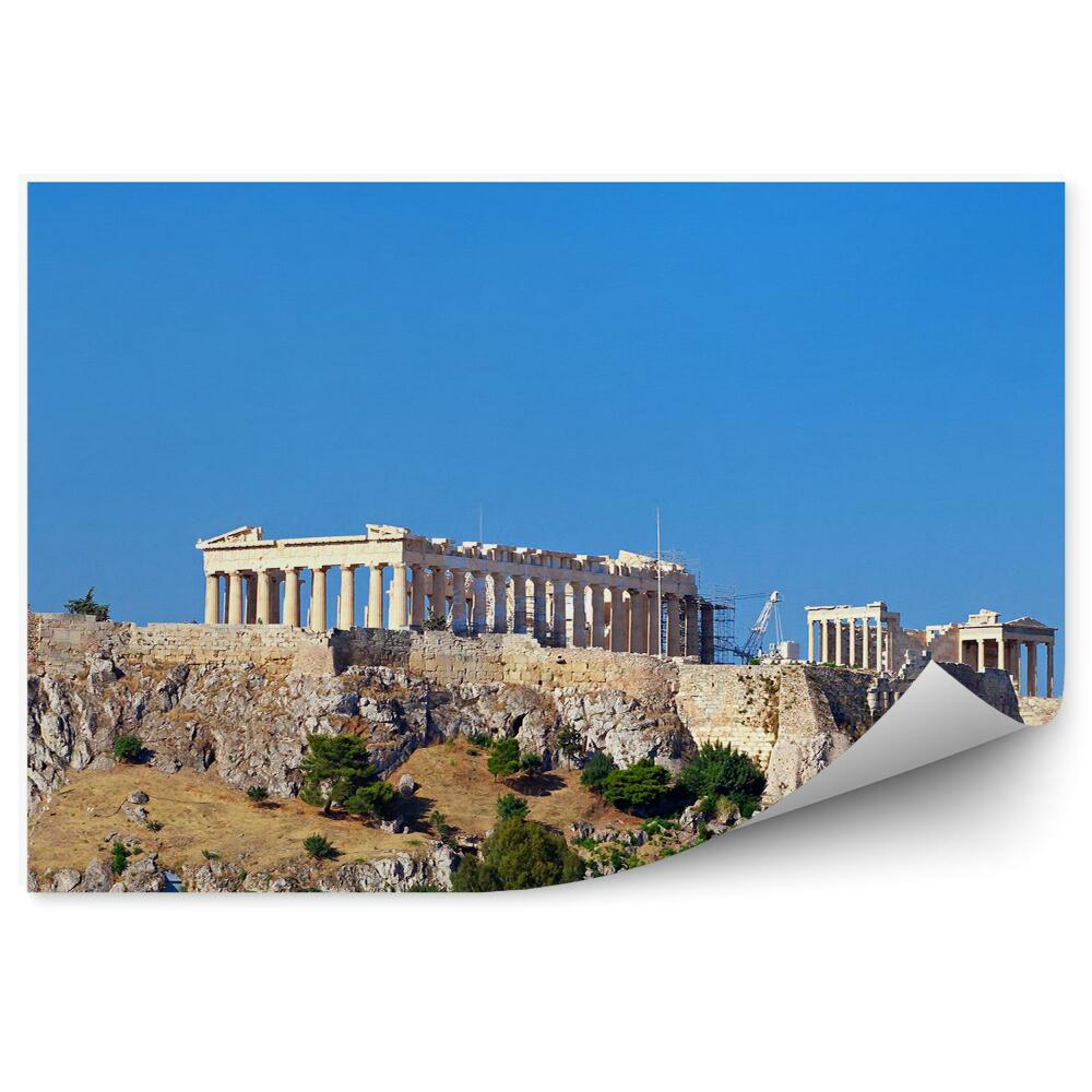 Papier peint Acropole Anciennes Ruines Athènes Bâtiments Ciel