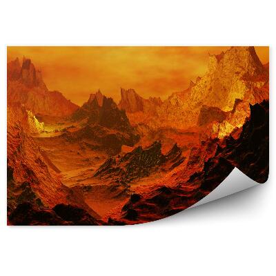 Papier peint Coucher De Soleil Sur Le Volcan