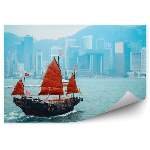 Papier peint Bateau traditionnel chinois