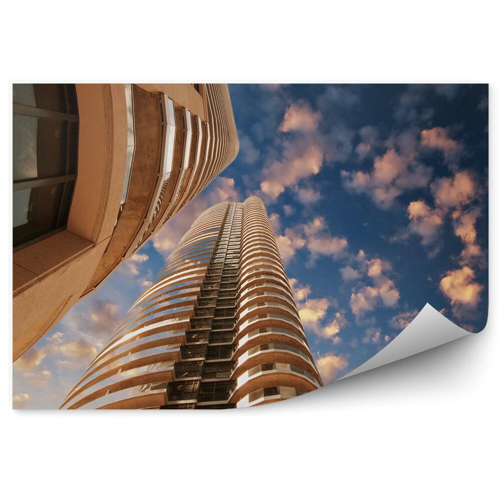 Papier peint Bâtiments modernes gratte-ciel ciel nuageux