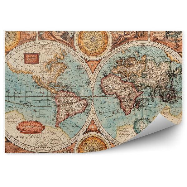 Papier peint Ancienne carte du monde 1626