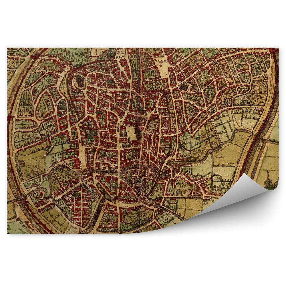 Papier peint Plan de la ville de Bruges