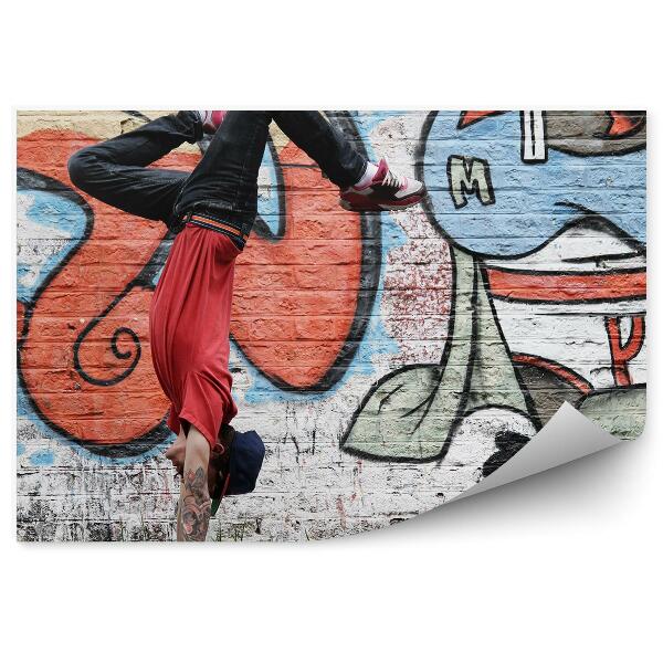 Papier peint Breakdance dans la rue, graffiti