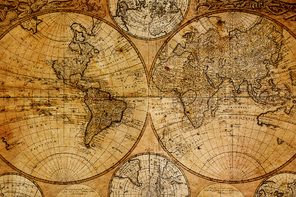 Papier peint Ancienne carte du monde 1746