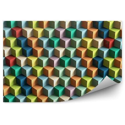 Papier peint Cubes 3d Colorés