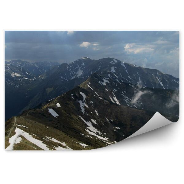 Papier peint Tatras Sea Eye Mountains Snow People