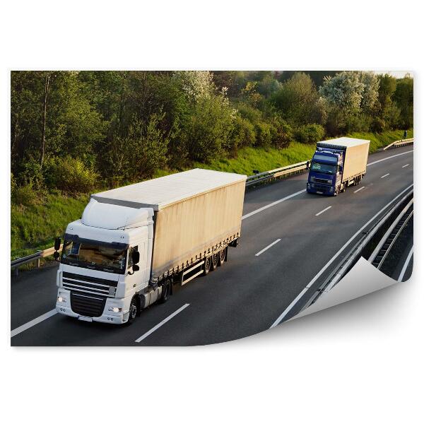 Papier peint Camion sur l'autoroute