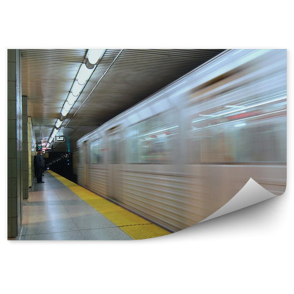 Papier peint Métro train circulation personnes tunnel