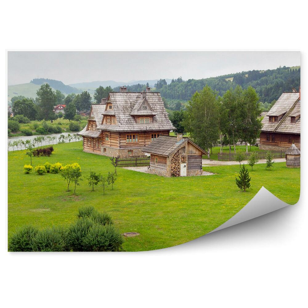 Papier peint Village traditionnel en bois Tatras