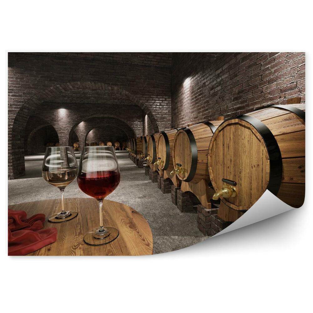 Tapisserie panoramique Bar à vin vintage