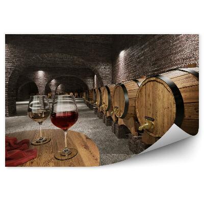 Tapisserie panoramique Bar à vin vintage