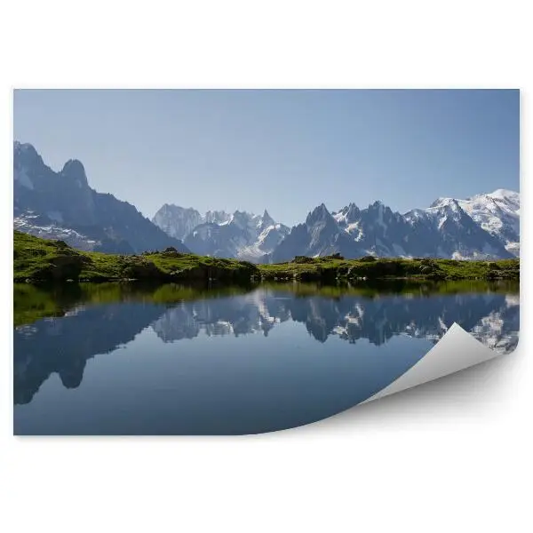 Papier peint panoramique Lac des Alpes, montagne