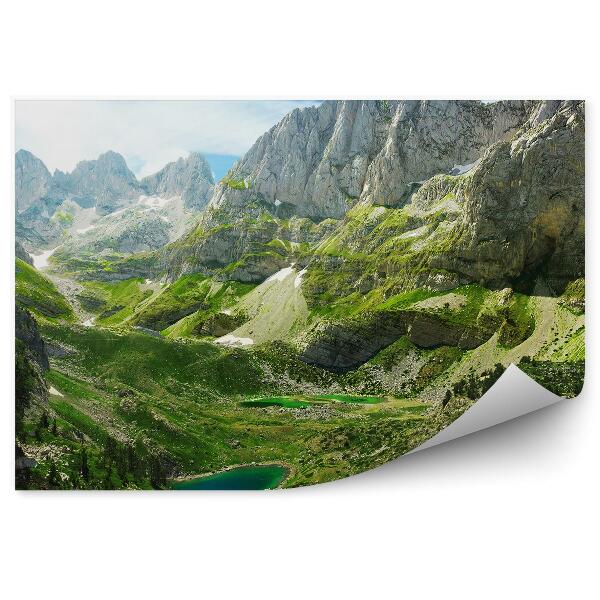 Papier peint Montagnes Alpes Plantes Ciel Nuages Lac Ciel Nuages